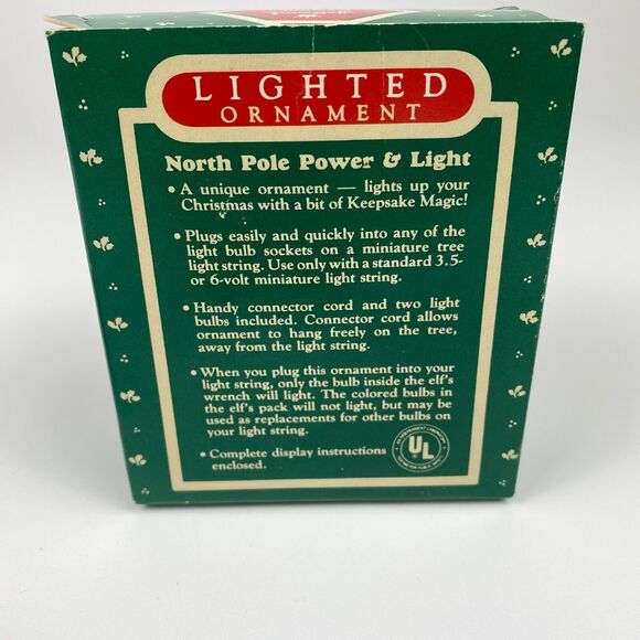 VTG Hallmark 1987 Keepsake Magic Ornament “North Pole Power And Light” Untested - Picture 13 of 13